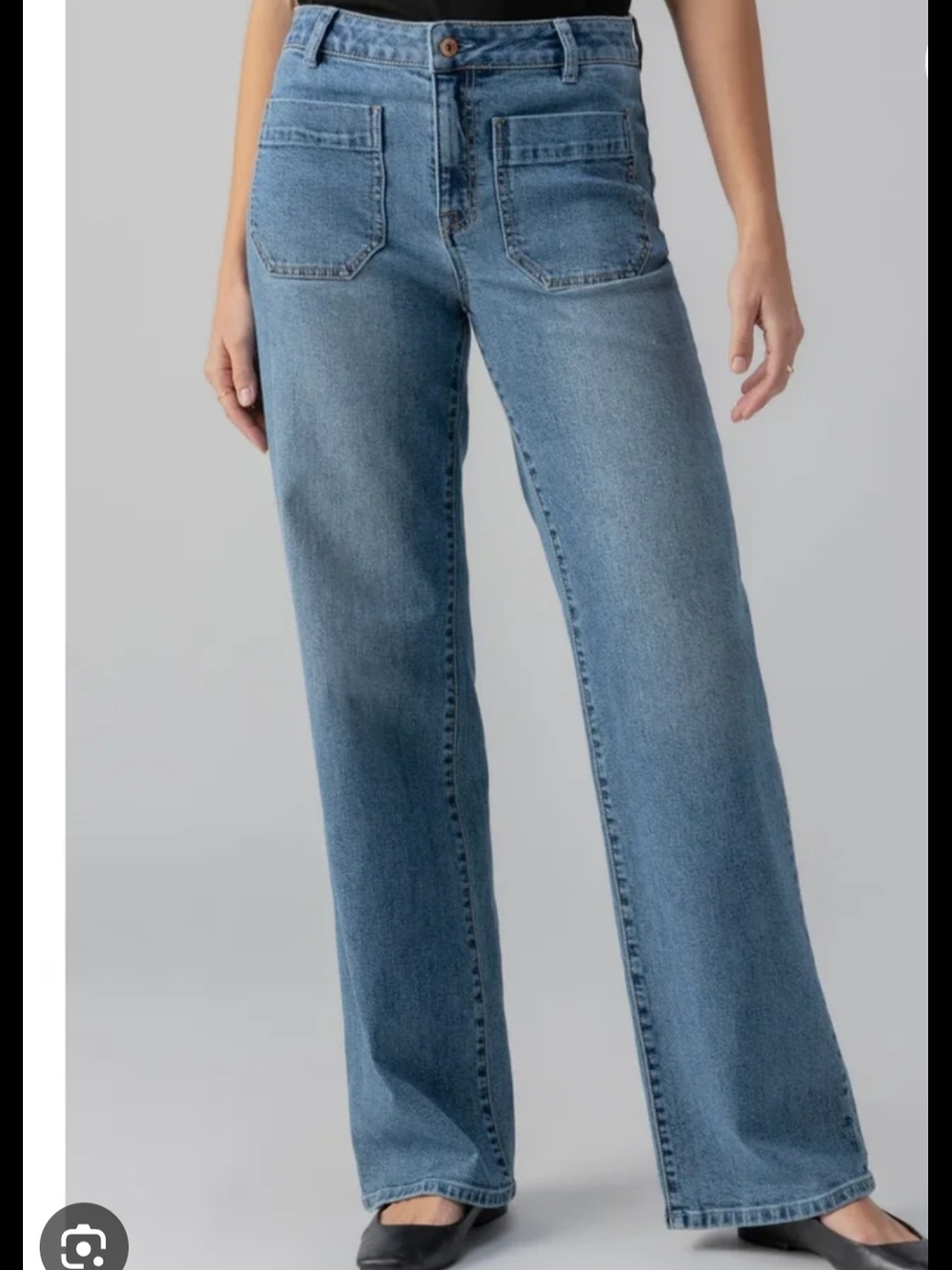 Sanctuary Mid Wash Wide-Leg Jeans